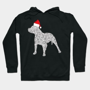 Cool Santa Hat Pitbull Christmas Dog Lover Christmas Gift Hoodie